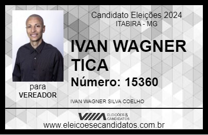 Candidato IVAN WAGNER TICA 2024 - ITABIRA - Eleições