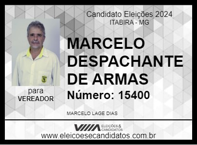 Candidato MARCELO DESPACHANTE DE ARMAS 2024 - ITABIRA - Eleições