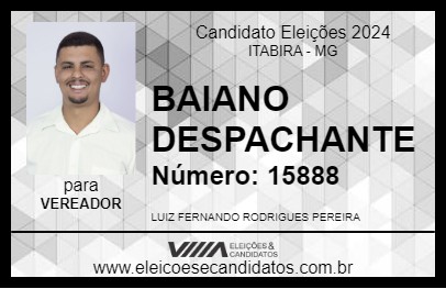 Candidato BAIANO DESPACHANTE 2024 - ITABIRA - Eleições