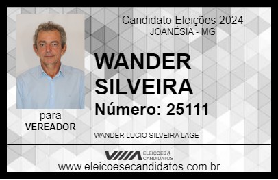 Candidato WANDER SILVEIRA 2024 - JOANÉSIA - Eleições