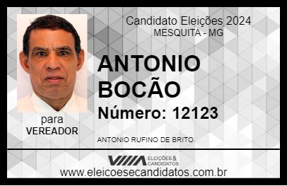 Candidato ANTONIO BOCÃO 2024 - MESQUITA - Eleições