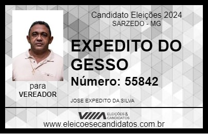 Candidato EXPEDITO DO GESSO 2024 - SARZEDO - Eleições