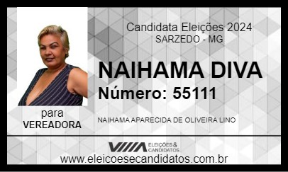 Candidato NAIHAMA DIVA 2024 - SARZEDO - Eleições