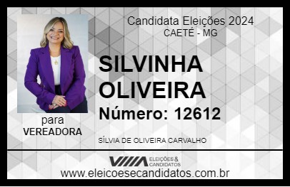 Candidato SILVINHA OLIVEIRA 2024 - CAETÉ - Eleições