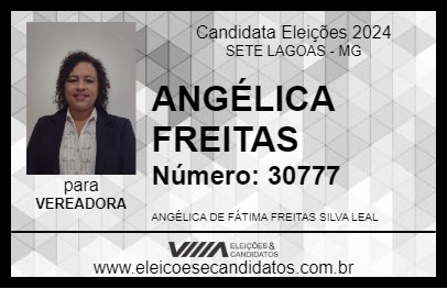 Candidato ANGÉLICA FREITAS 2024 - SETE LAGOAS - Eleições