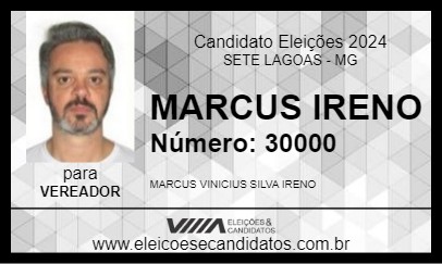 Candidato MARCUS IRENO 2024 - SETE LAGOAS - Eleições