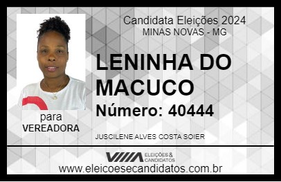 Candidato LENINHA DO MACUCO 2024 - MINAS NOVAS - Eleições