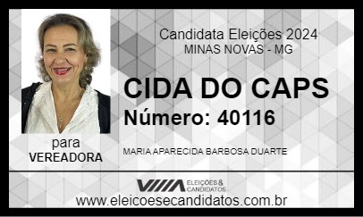 Candidato CIDA DA SAÚDE 2024 - MINAS NOVAS - Eleições