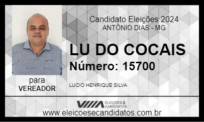 Candidato LU DO COCAIS 2024 - ANTÔNIO DIAS - Eleições