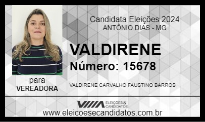 Candidato VALDIRENE 2024 - ANTÔNIO DIAS - Eleições