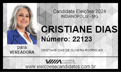 Candidato CRISTIANE DIAS 2024 - INDIANÓPOLIS - Eleições