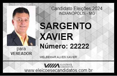 Candidato SARGENTO XAVIER 2024 - INDIANÓPOLIS - Eleições