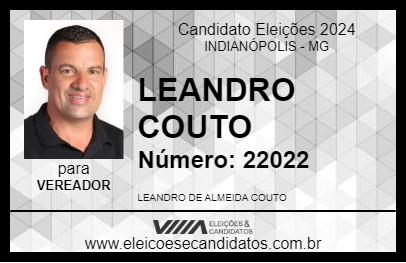 Candidato LEANDRO COUTO 2024 - INDIANÓPOLIS - Eleições