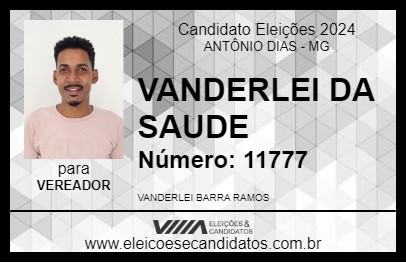 Candidato VANDERLEI DA SAUDE 2024 - ANTÔNIO DIAS - Eleições