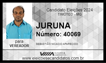 Candidato JURUNA 2024 - TIMÓTEO - Eleições