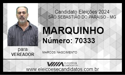 Candidato MARQUINHO 2024 - SÃO SEBASTIÃO DO PARAÍSO - Eleições