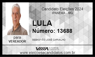 Candidato LULA 2024 - IPANEMA - Eleições