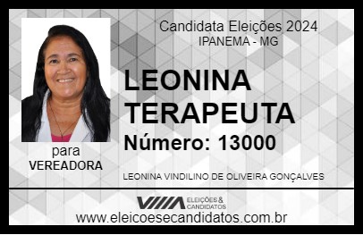 Candidato LEONINA TERAPEUTA 2024 - IPANEMA - Eleições