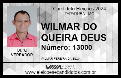 Candidato WILMAR DO QUEIRA DEUS 2024 - TAPARUBA - Eleições