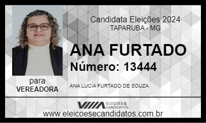 Candidato ANA FURTADO 2024 - TAPARUBA - Eleições