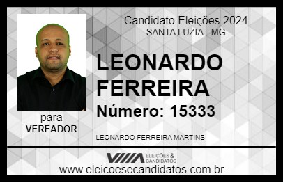 Candidato LEONARDO FERREIRA 2024 - SANTA LUZIA - Eleições