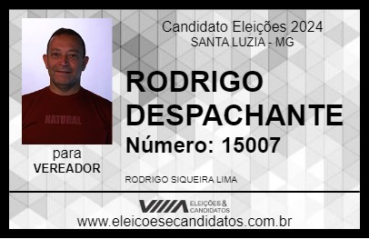 Candidato RODRIGO DESPACHANTE 2024 - SANTA LUZIA - Eleições