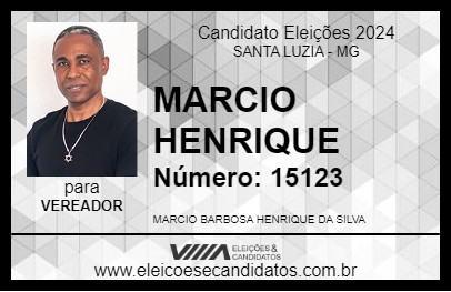 Candidato MARCIO HENRIQUE 2024 - SANTA LUZIA - Eleições