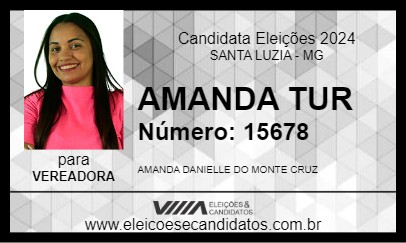 Candidato AMANDA TUR 2024 - SANTA LUZIA - Eleições