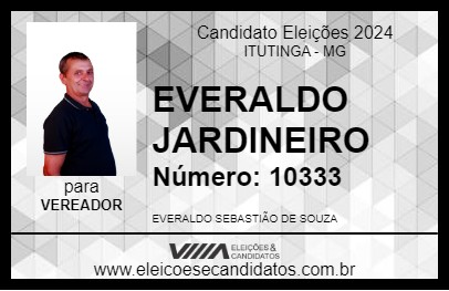 Candidato EVERALDO JARDINEIRO 2024 - ITUTINGA - Eleições