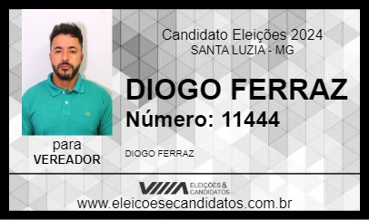 Candidato DIOGO FERRAZ 2024 - SANTA LUZIA - Eleições