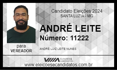 Candidato ANDRÉ LEITE 2024 - SANTA LUZIA - Eleições