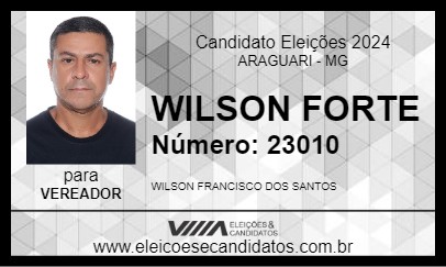 Candidato WILSON FORTE 2024 - ARAGUARI - Eleições