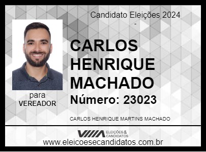 Candidato CARLOS HENRIQUE MACHADO 2024 - ARAGUARI - Eleições