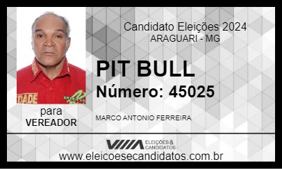 Candidato PIT BULL 2024 - ARAGUARI - Eleições