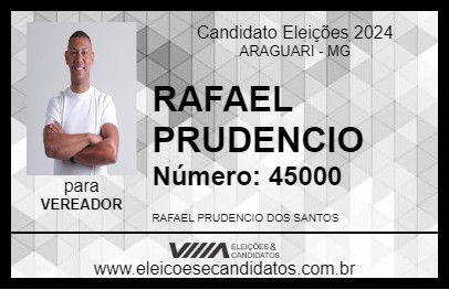 Candidato RAFAEL PRUDENCIO 2024 - ARAGUARI - Eleições