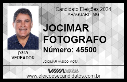 Candidato JOCIMAR FOTOGRAFO 2024 - ARAGUARI - Eleições