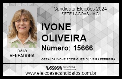 Candidato IVONE OLIVEIRA 2024 - SETE LAGOAS - Eleições