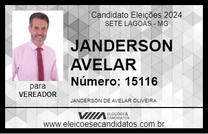 Candidato JANDERSON AVELAR 2024 - SETE LAGOAS - Eleições