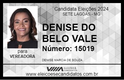 Candidato DENISE DO BELO VALE 2024 - SETE LAGOAS - Eleições