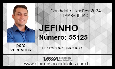 Candidato JEFINHO 2024 - LAMBARI - Eleições