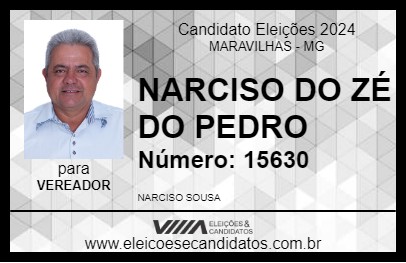 Candidato NARCISO DO ZÉ DO PEDRO 2024 - MARAVILHAS - Eleições