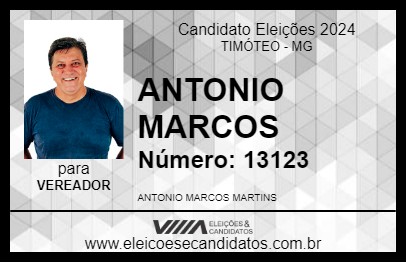 Candidato ANTONIO MARCOS 2024 - TIMÓTEO - Eleições