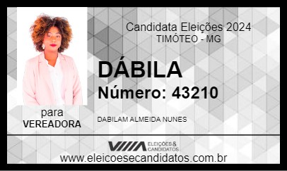 Candidato DÁBILA 2024 - TIMÓTEO - Eleições