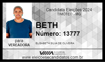 Candidato BETH 2024 - TIMÓTEO - Eleições