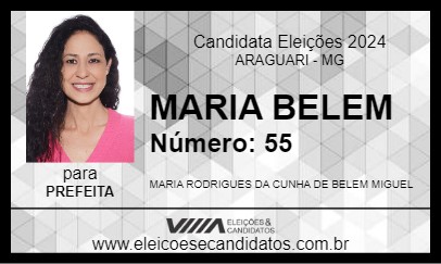 Candidato MARIA BELEM 2024 - ARAGUARI - Eleições