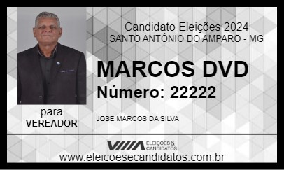 Candidato MARCOS DVD 2024 - SANTO ANTÔNIO DO AMPARO - Eleições