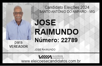 Candidato JOSE RAIMUNDO 2024 - SANTO ANTÔNIO DO AMPARO - Eleições