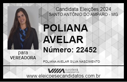 Candidato POLIANA AVELAR 2024 - SANTO ANTÔNIO DO AMPARO - Eleições