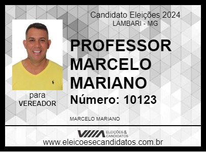 Candidato PROFESSOR MARCELO MARIANO 2024 - LAMBARI - Eleições