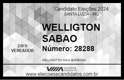 Candidato WELLIGTON SABAO 2024 - SANTA LUZIA - Eleições